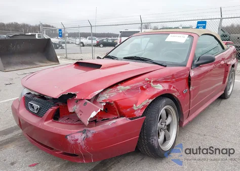 2001 Ford Mustang Gt из США, поврежденный, VIN 1FAFP45X71F205208